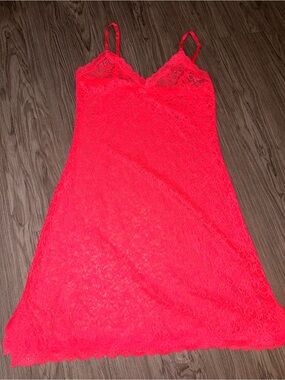 Women's Lace Slip Chemise - Red